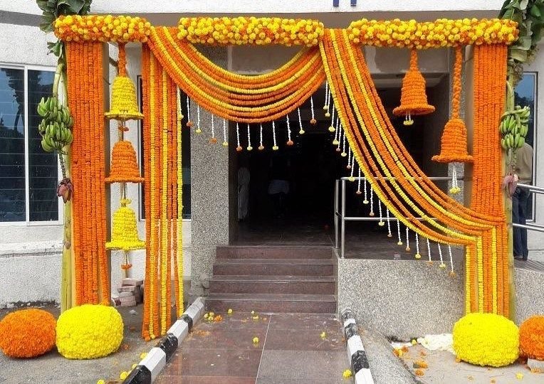 flower decoration ideas for pooja at home