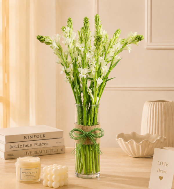 Rajanigandha Flowers Bunch 24pcs ( Tuberose )