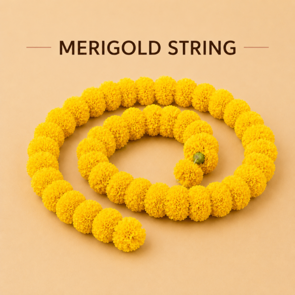Marigold Yellow Flower String 1pcs Enhance Your Pooja flower