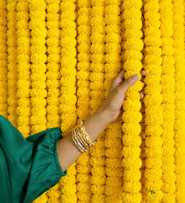 Fresh Marigold Yellow Strings 10pcs bundle Enhance Your Pooja