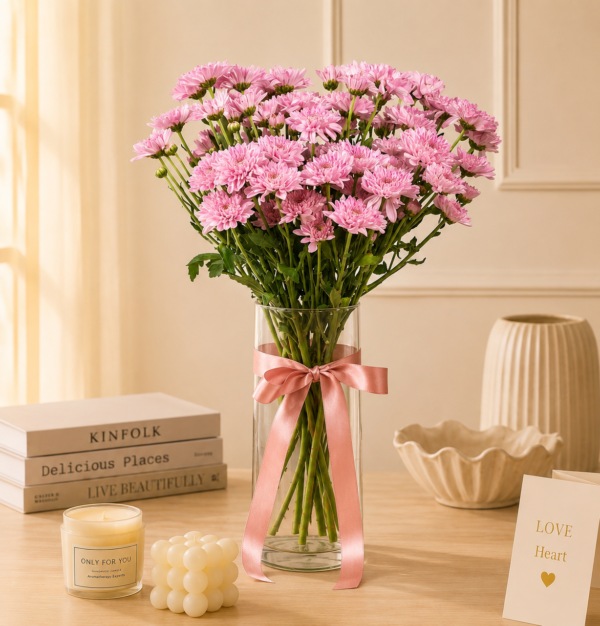 Pink Chrysanthemum Bunch 20pcs