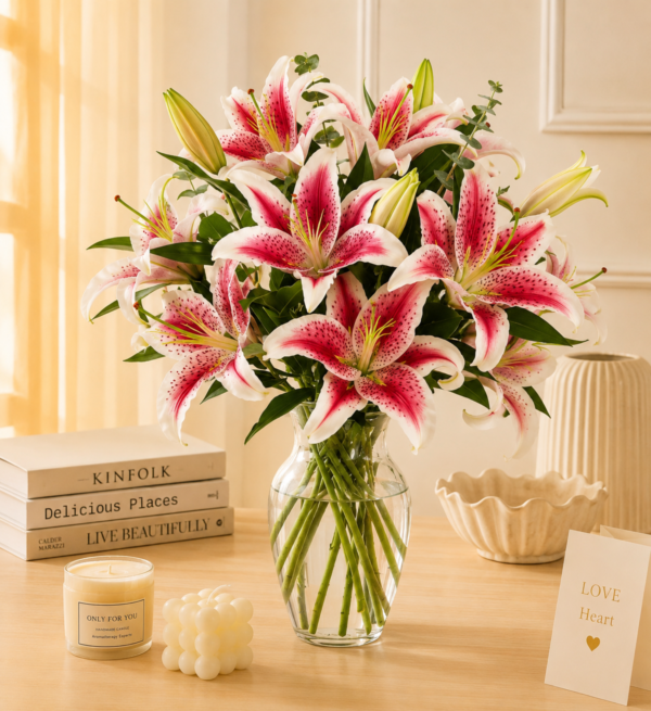Premium Stunning Stargazer Lilly Bunch 20Pcs