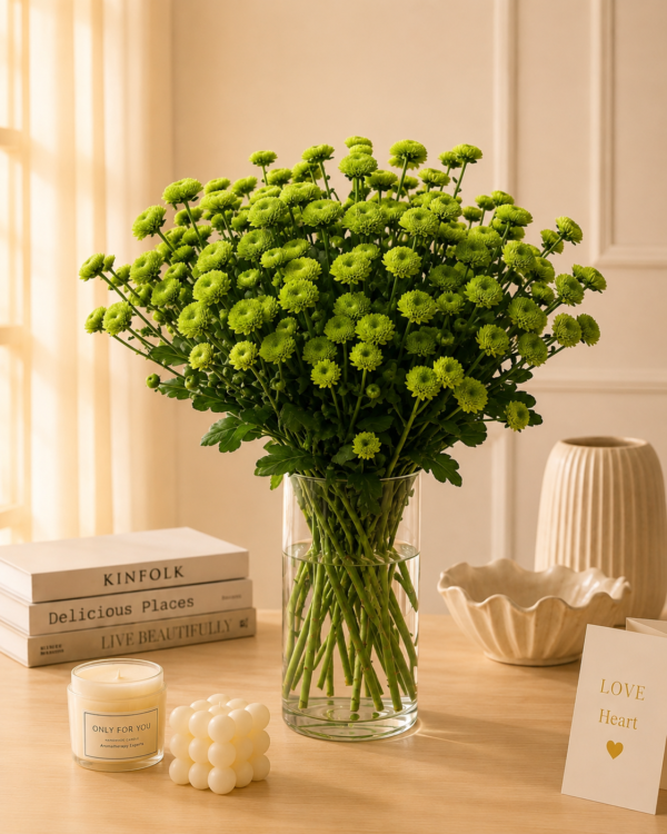 Green Daisy Flowers Bunch