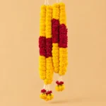Elegant Rose & Yellow Marigold Flower Garland 2 pcs