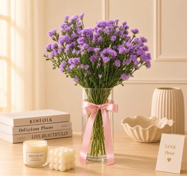Purple Daisy Flowers Bunch